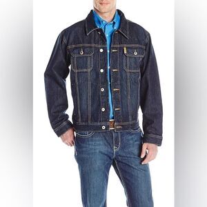 VIGOSS Men's‎ Lightweight Denim Trucker Jacket navy size L Stitxh Fix NWT